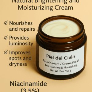 Piel del Cielo – Crema Facial Nutritiva Natural con Niacinamida (Disponible en Lavanda y Sin Perfume)